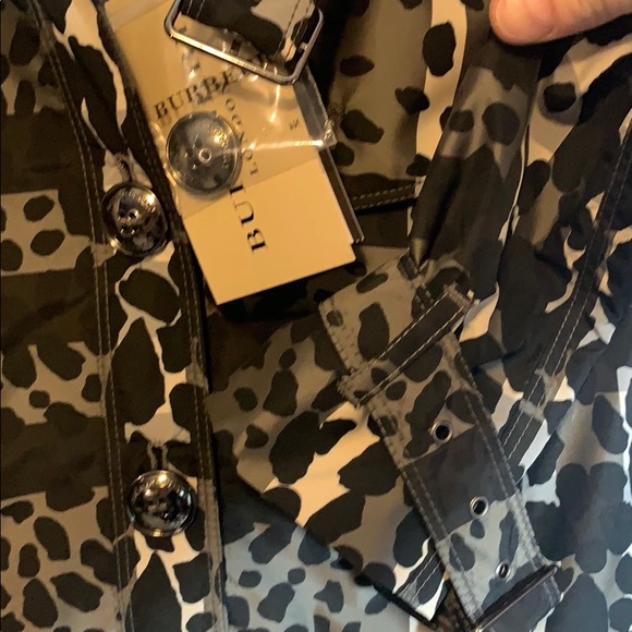 Authentic Burberry shirt blouse jacket raincoat lad XS-2 $1500 black white - Picture 11 of 15